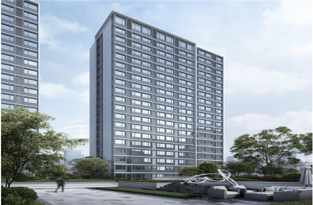 杭州市首座近零能耗住宅建筑临安888腾博会宸锦学府主体结顶